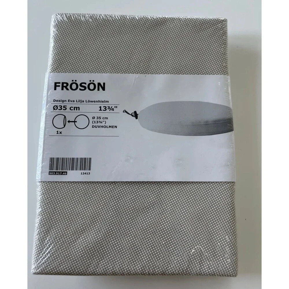 Round Cushion chair Covers Set 2 Ikea Froson outdoor beige 13 3/4